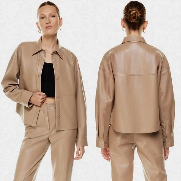 Pants Aritzia Fall Jacket ARITZIA Babaton Pelli Hip Shirt Jacket